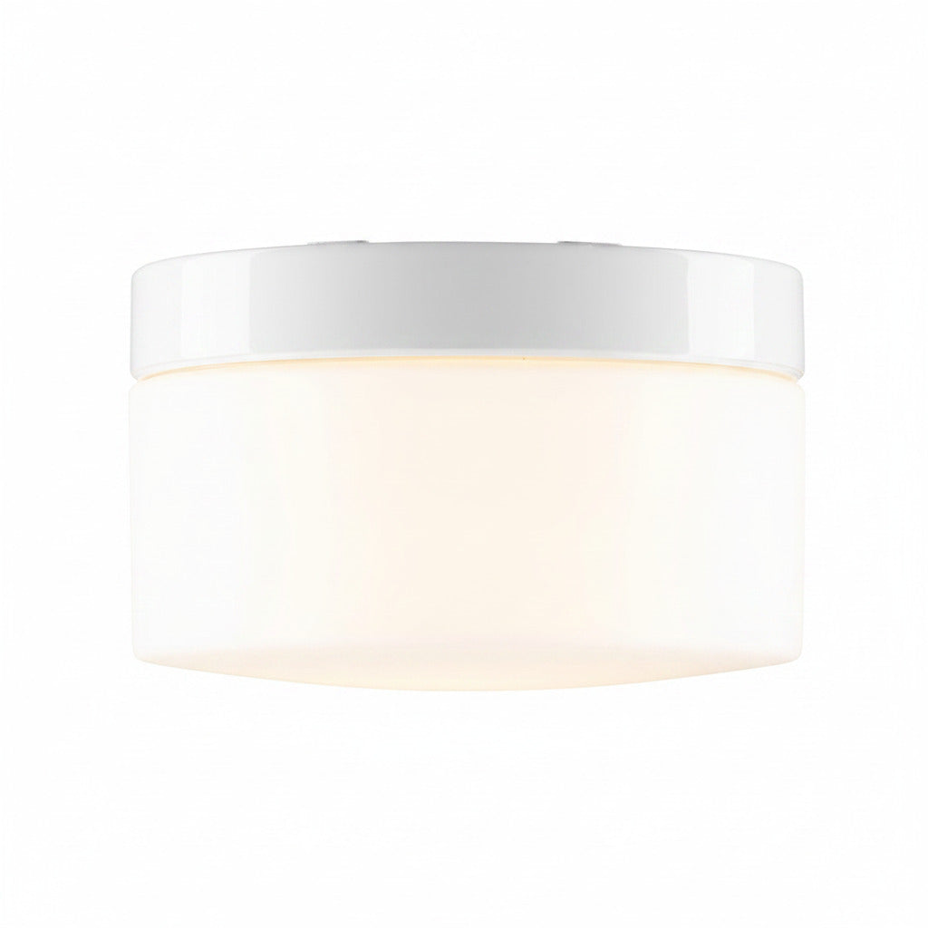 Opus 220/140 Porzellan Wand-/Deckenleuchte E27 matt opal Ø 184mm IP44 | Ifö Electric weiss