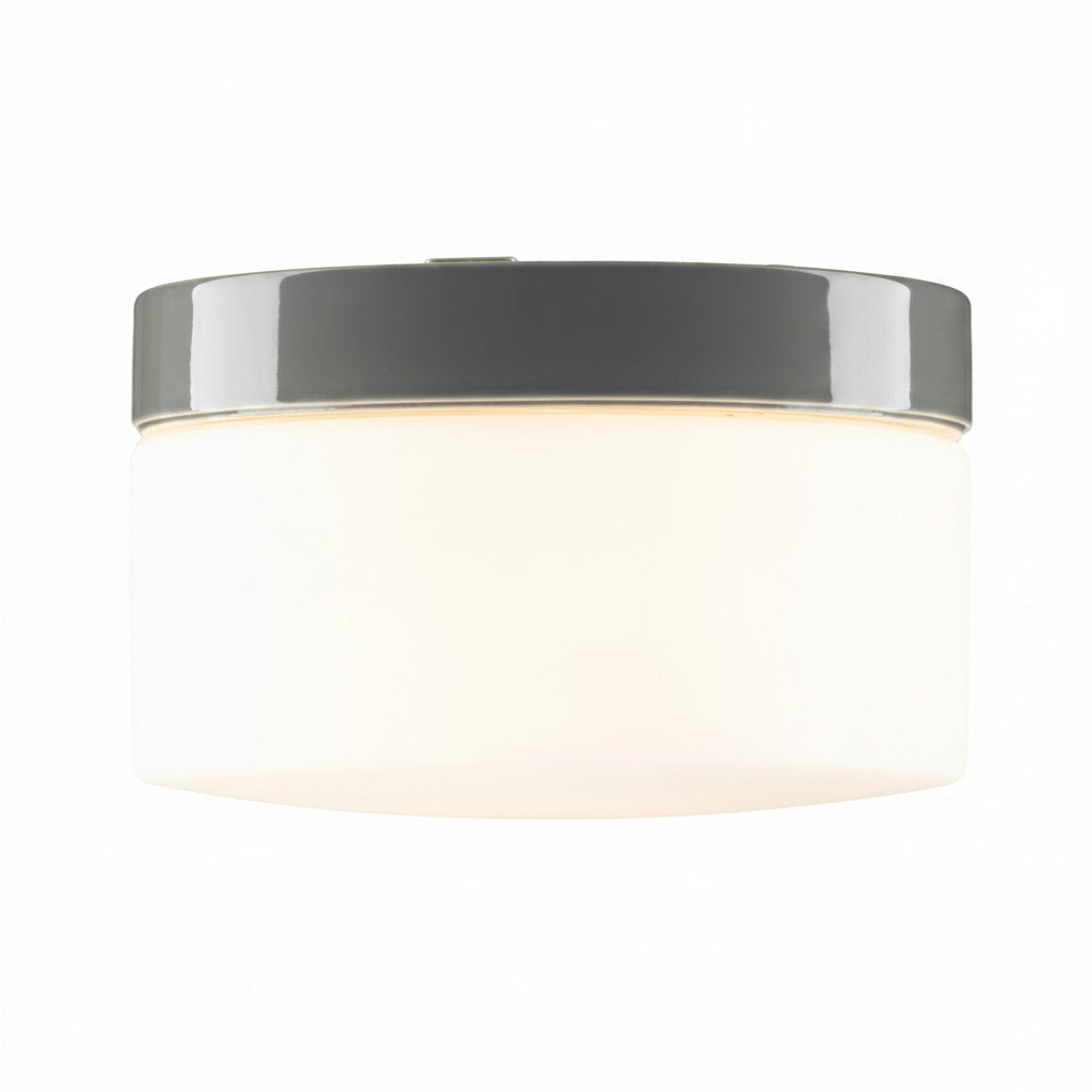 Opus 220/140 Porzellan Wand-/Deckenleuchte E27 matt opal Ø 184mm IP44 | Ifö Electric grau