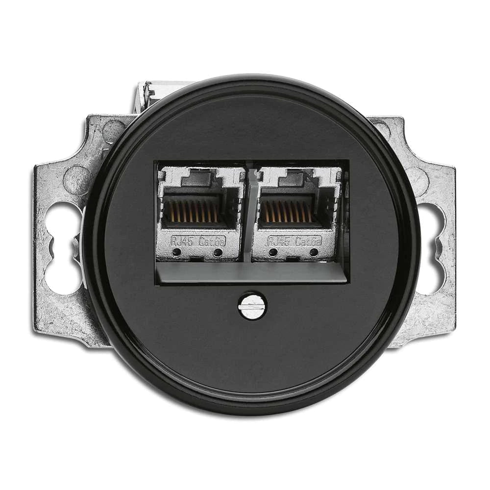 data socket flush-mounted Bakelite