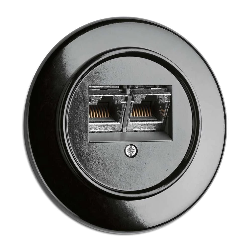 data socket flush-mounted Bakelite