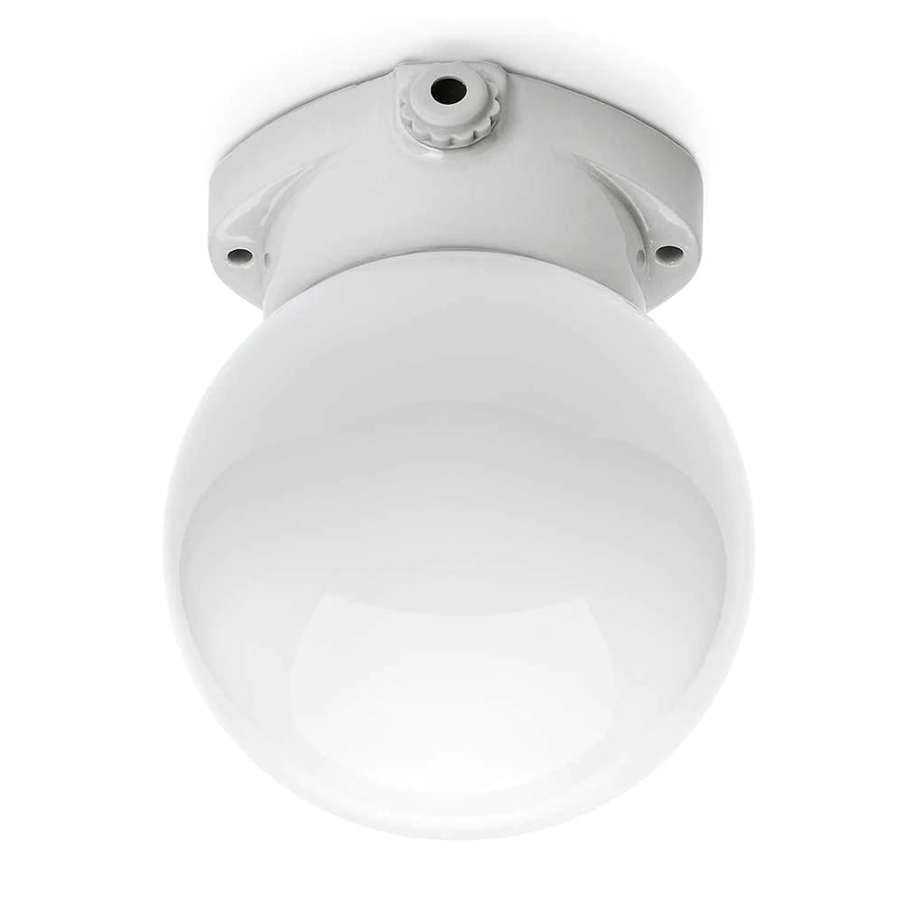 Plafonnier en porcelaine Lindner Lisilux S boule opale