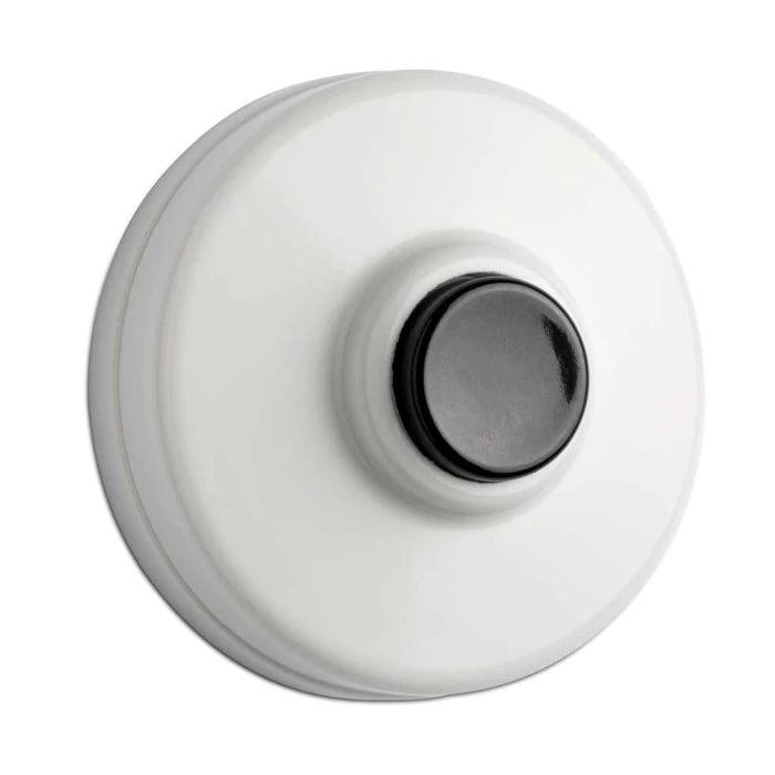 Duroplast surface-mounted bell button with black push button