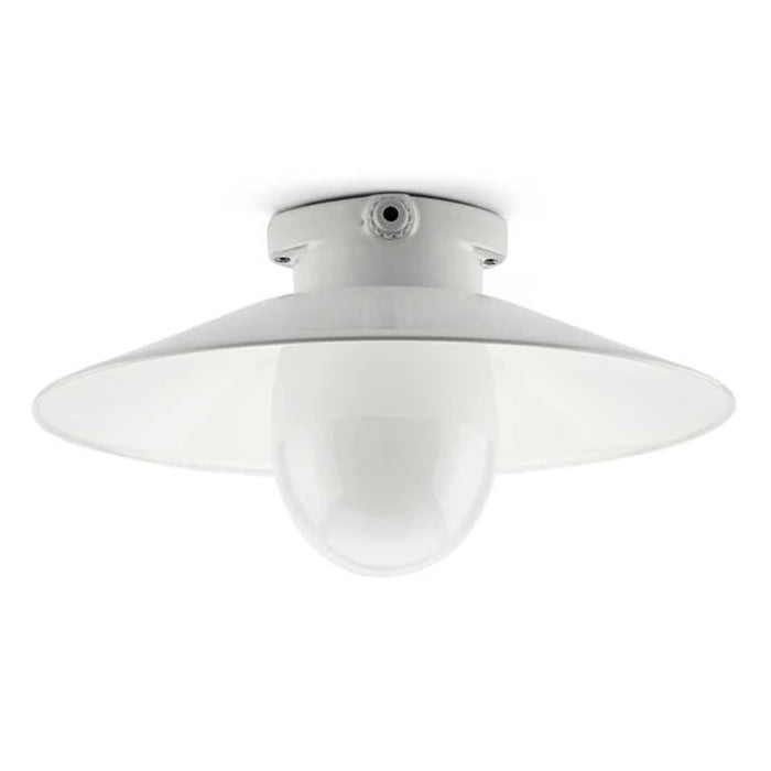 Lampenschirm Leuchtenbaukasten M Stahlblech flach weiss/weiss
