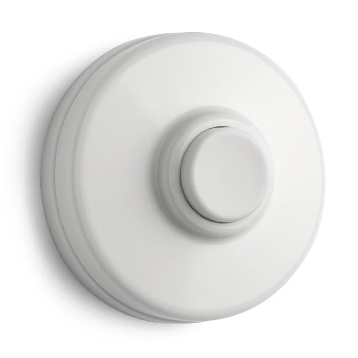 Klingeltaster Aufputz Duroplast mit weissem Druckknopf