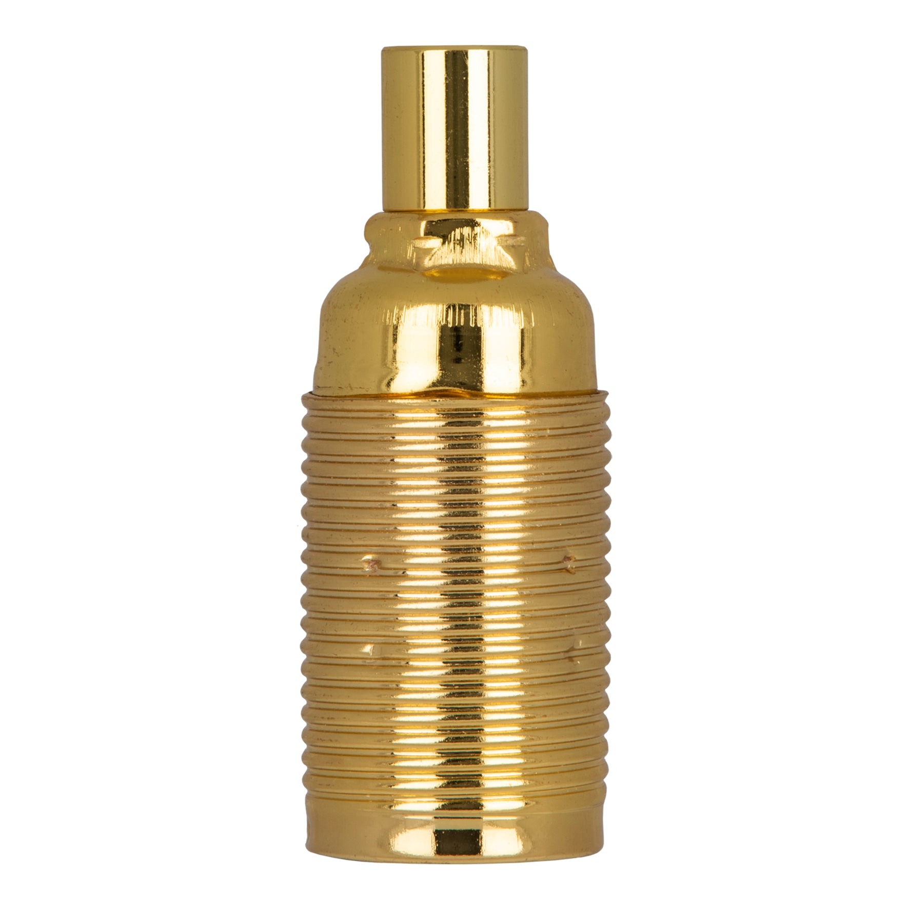 Douille de lampe vintage en aluminium à vis E14 avec filetage extérieur doré