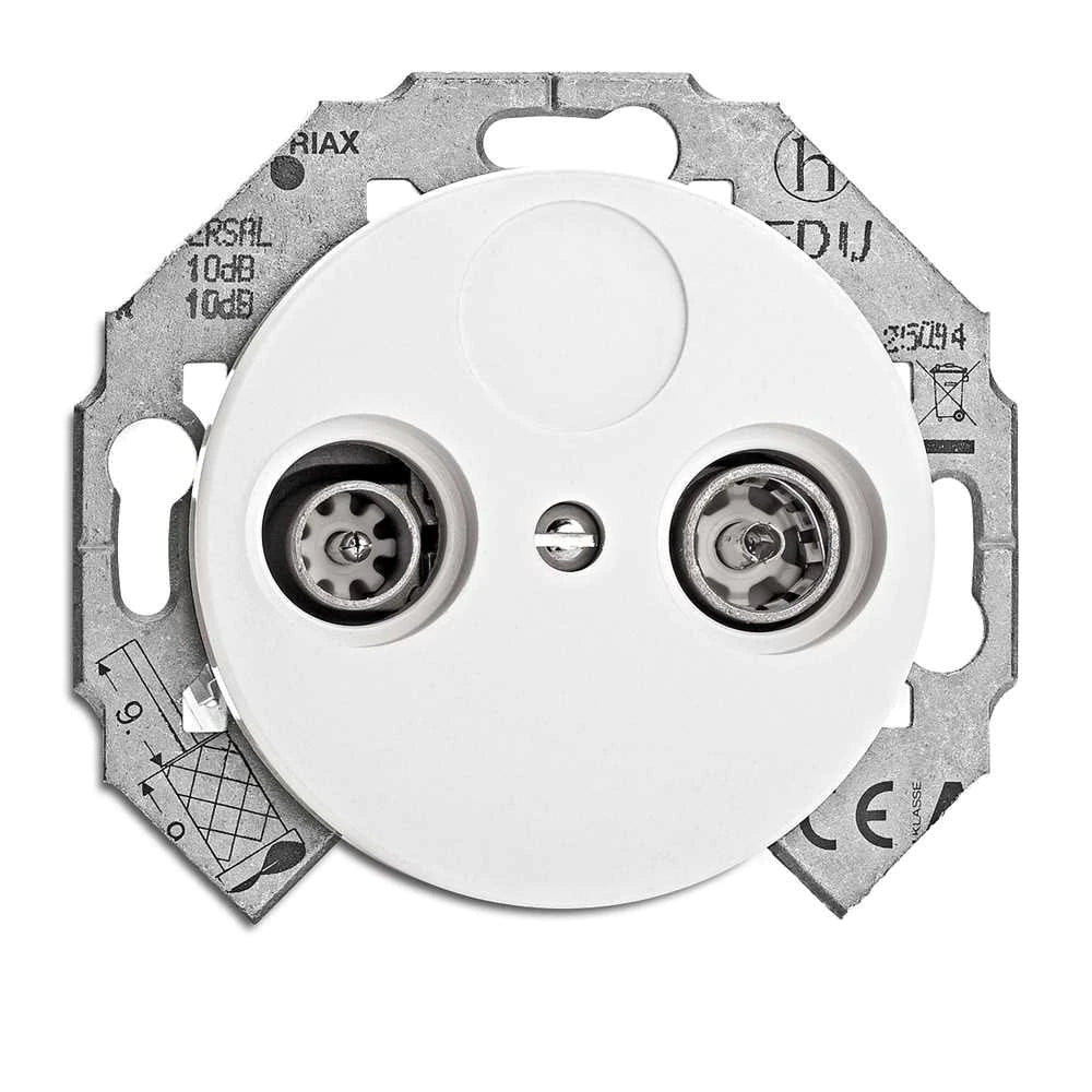 Prise d'antenne câble encastré porcelaine
