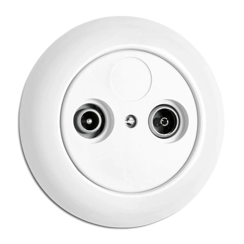 Prise d'antenne câble encastré porcelaine