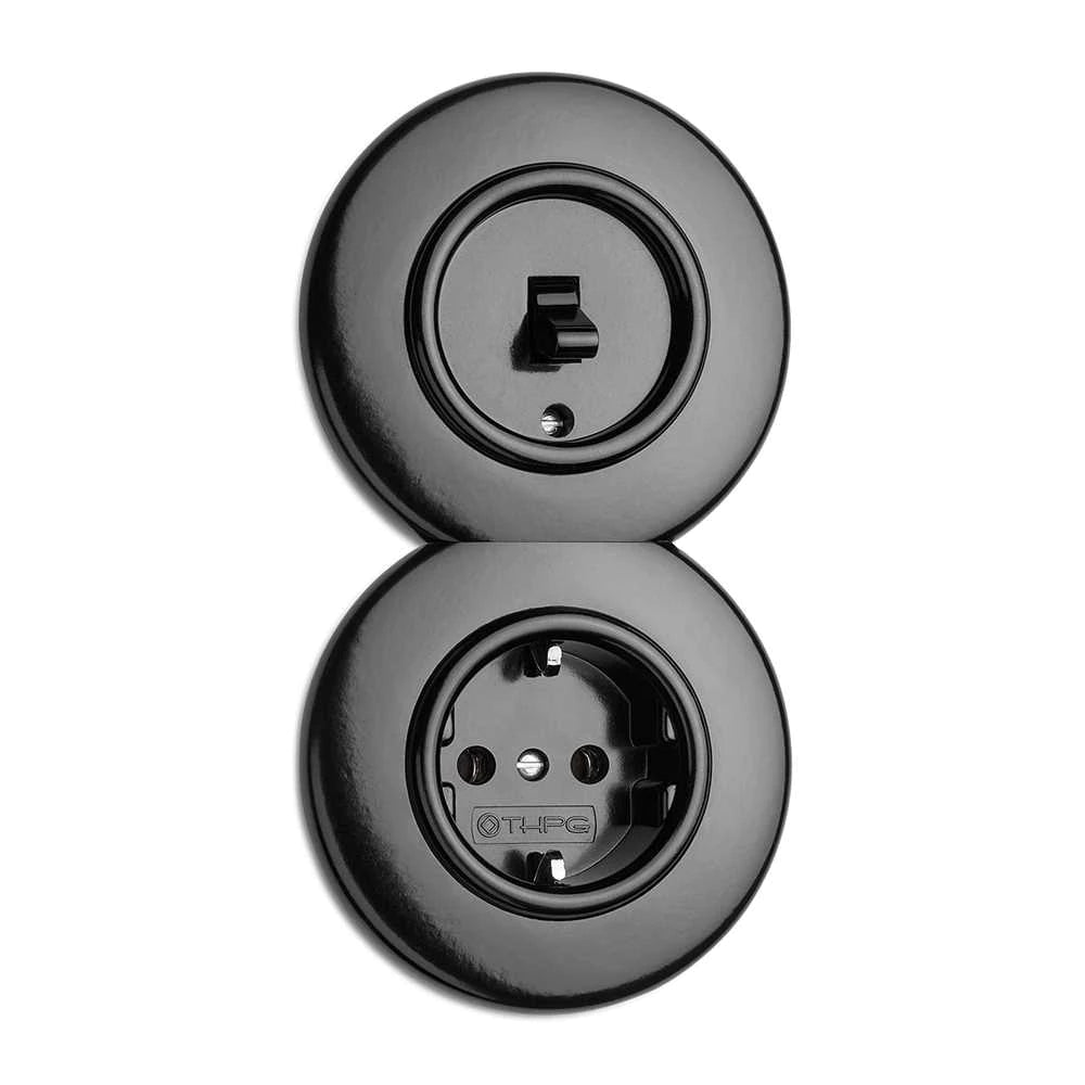 Toggle switch change flush-mounted Bakelite