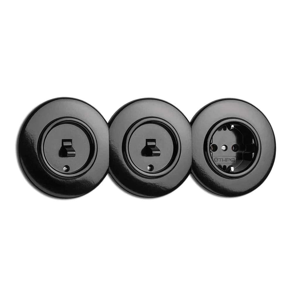 Toggle switch change flush-mounted Bakelite