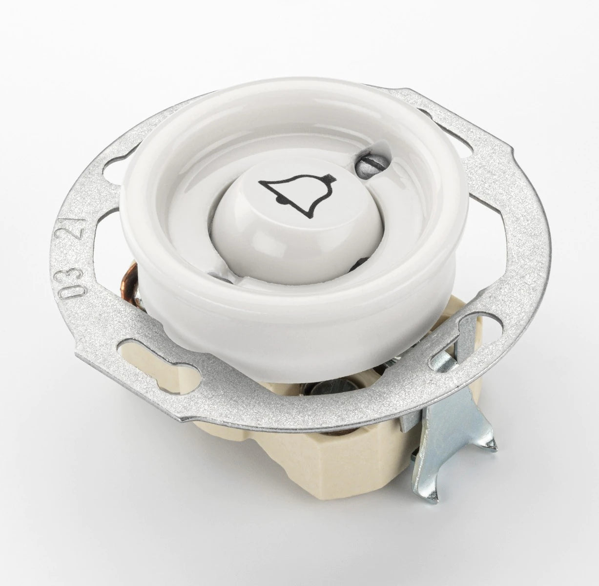 Rocker switch bell flush-mounted porcelain