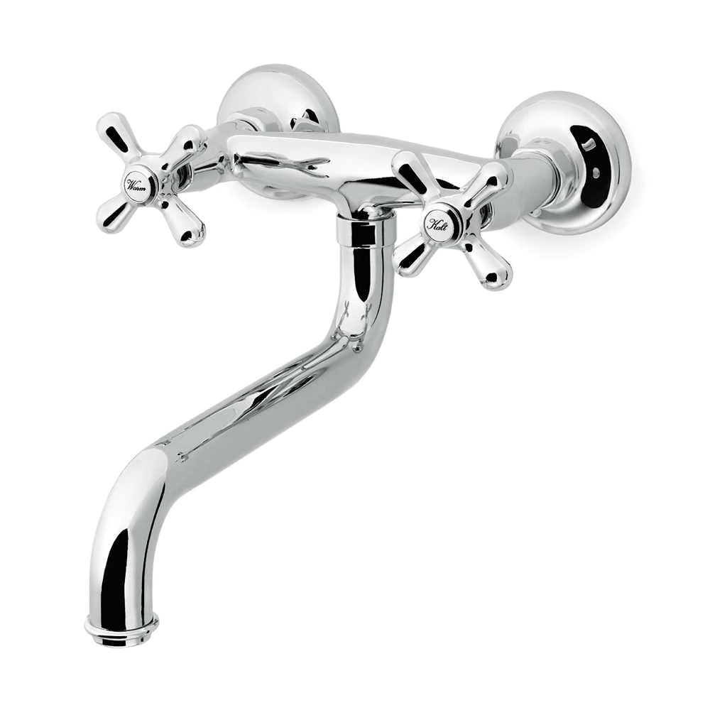 Kitchen sink faucet wall-mounted surface-mounted brass chrome-plated