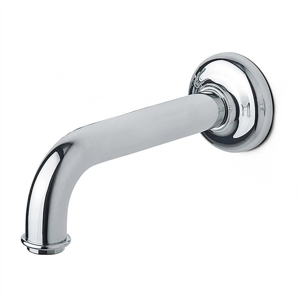 Wandauslauf Messing verchromt mit 18cm