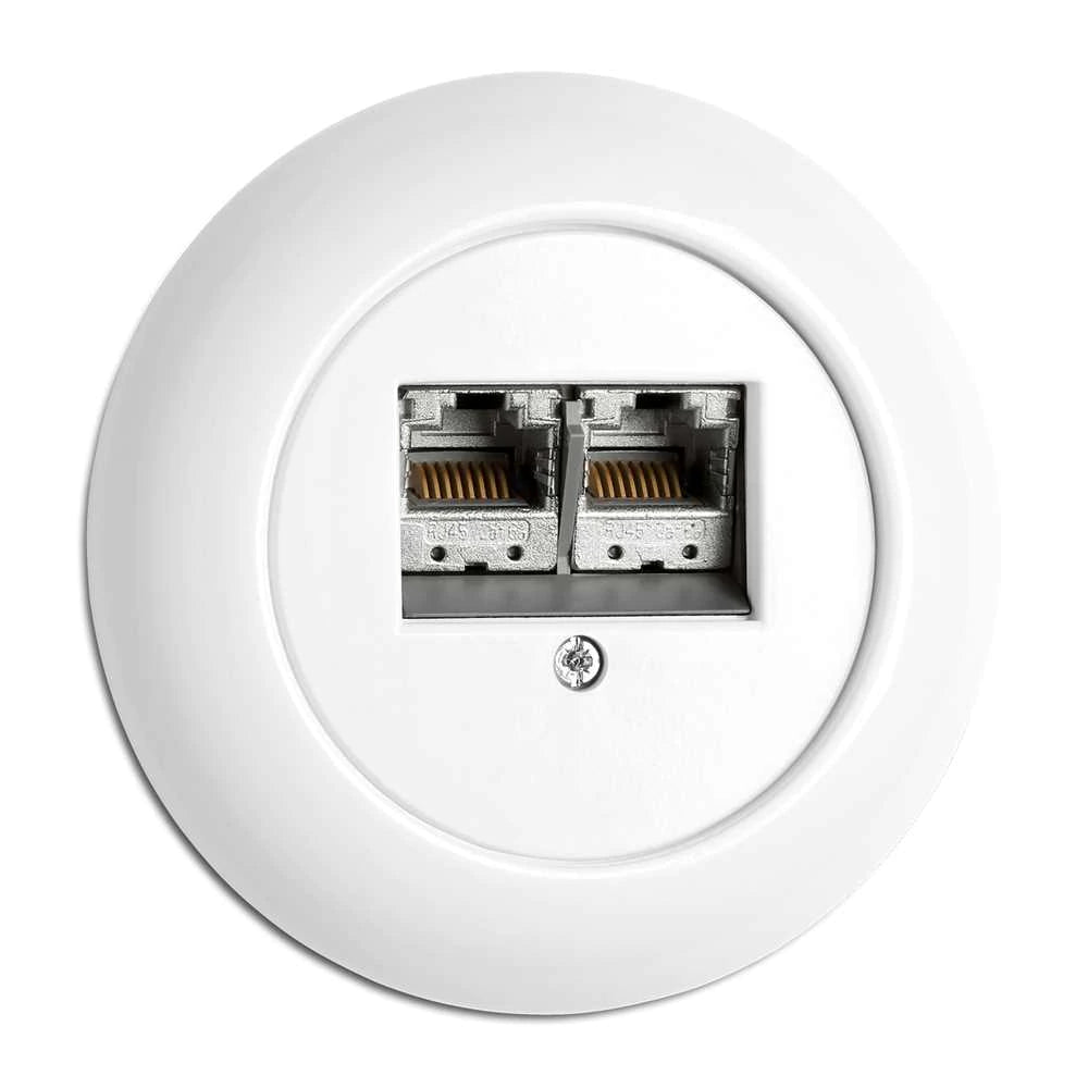 Prise de données RJ45 en porcelaine