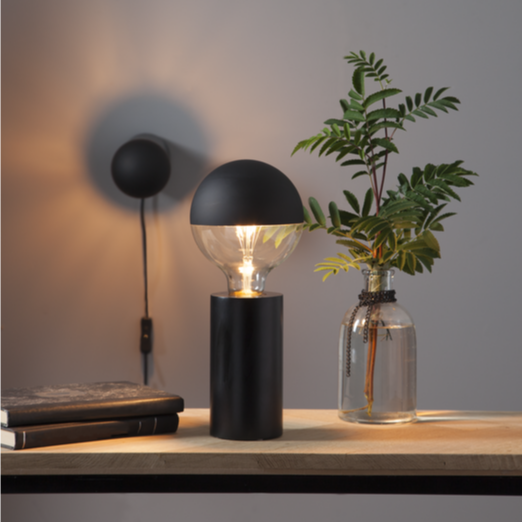 Led Glühbirne Spiegelkopf Schwarz | Giant Black top Globe