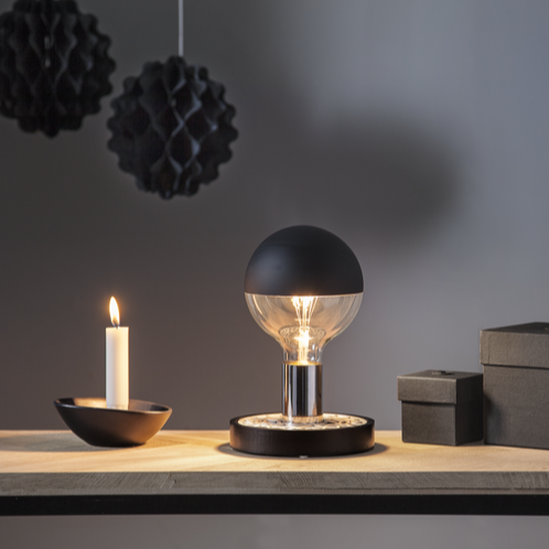 Led Glühbirne Spiegelkopf Schwarz | Giant Black top Globe