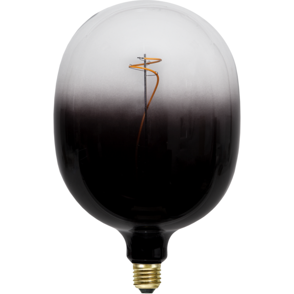 XXL Led Filament Light Bulb | Grandad Single Egg Faded Black E27