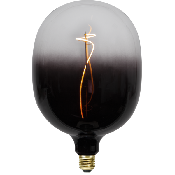XXL Led Filament Light Bulb | Grandad Single Egg Faded Black E27