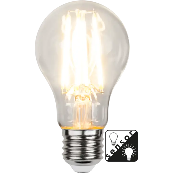 Ampoule à filament LED | Ampoule à capteur A60 transparente E27 8 W 1 050 lm 2 700 K