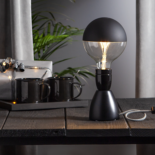 Led Glühbirne Spiegelkopf Schwarz | Giant Black top Globe
