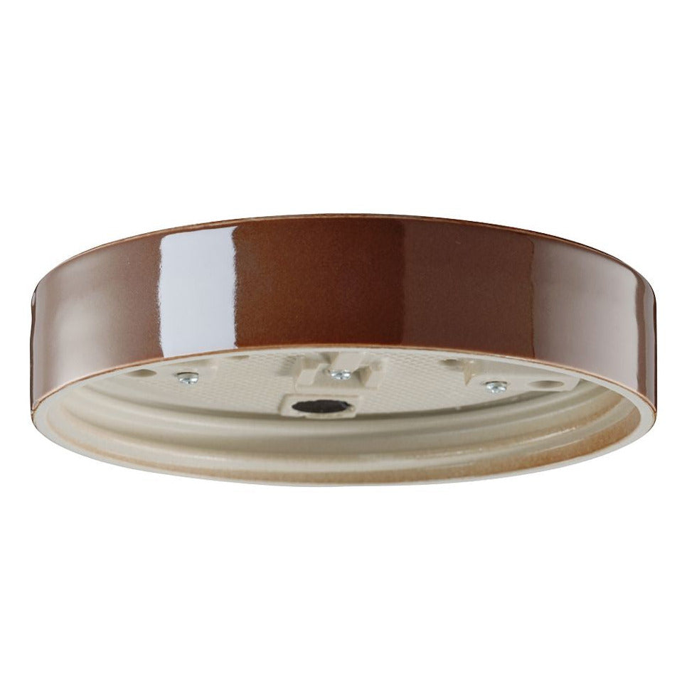 Porzellansockel Ø 185.5mm Gewinde IP44 für LED Module | Ifö Electric braun