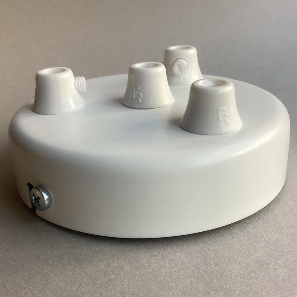 Baldachin Metall weiss 4-Out abgerundet