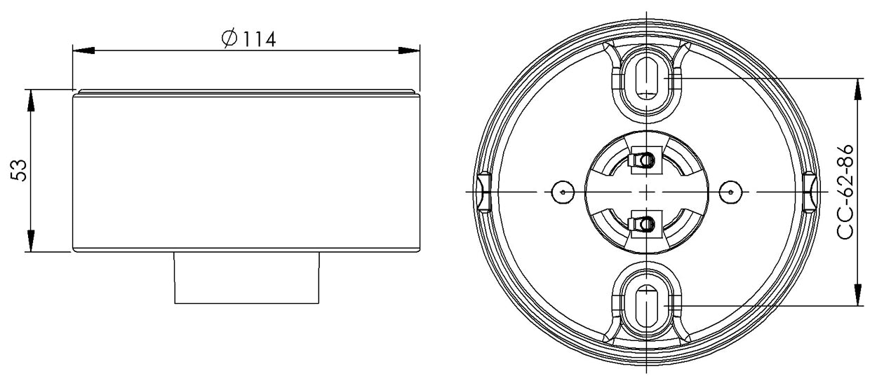 Base en porcelaine filetage Ø99mm IP20 E27 | Ifö Électrique