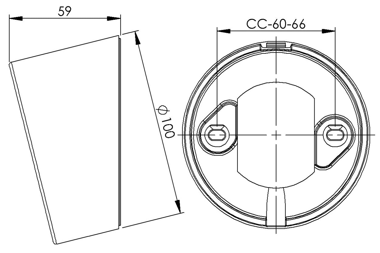 Applique murale base porcelaine filetage 84,5mm IP20 pour modules LED coudés | Ifö Électrique