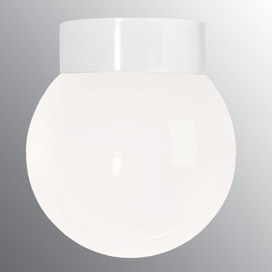 Classic Globe 200 Wand-/Deckenleuchte LED DALI 3000K IP44 Ø123.5mm weiss, glänzend opal | Ifö Electric