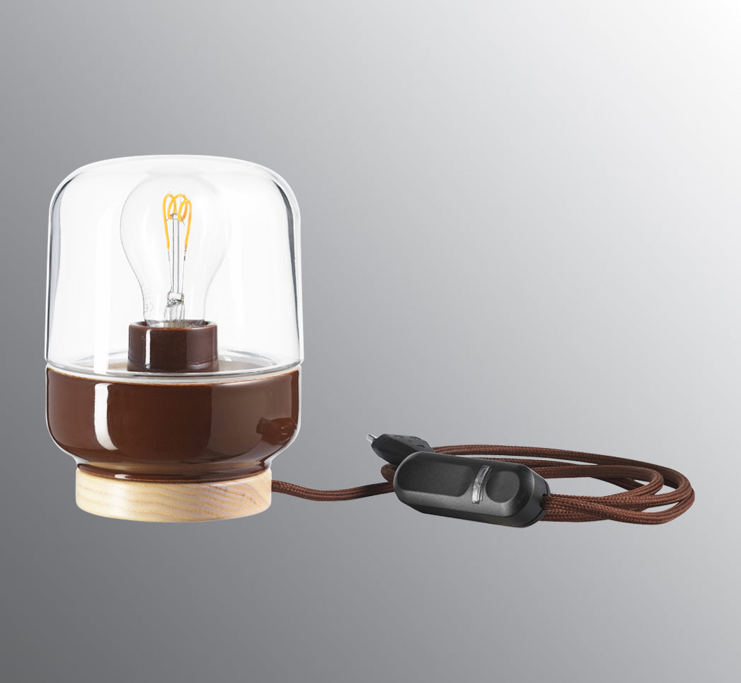 Table lamp Porcelain Ohm Table 140/190 E27 Clear glass IP20 | Ifö Electric
