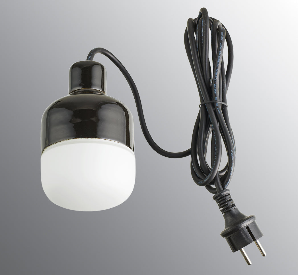 Ohm 100/155 Pendelleuchte Outdoor G9 schwarz matt opal | Ifö Electric