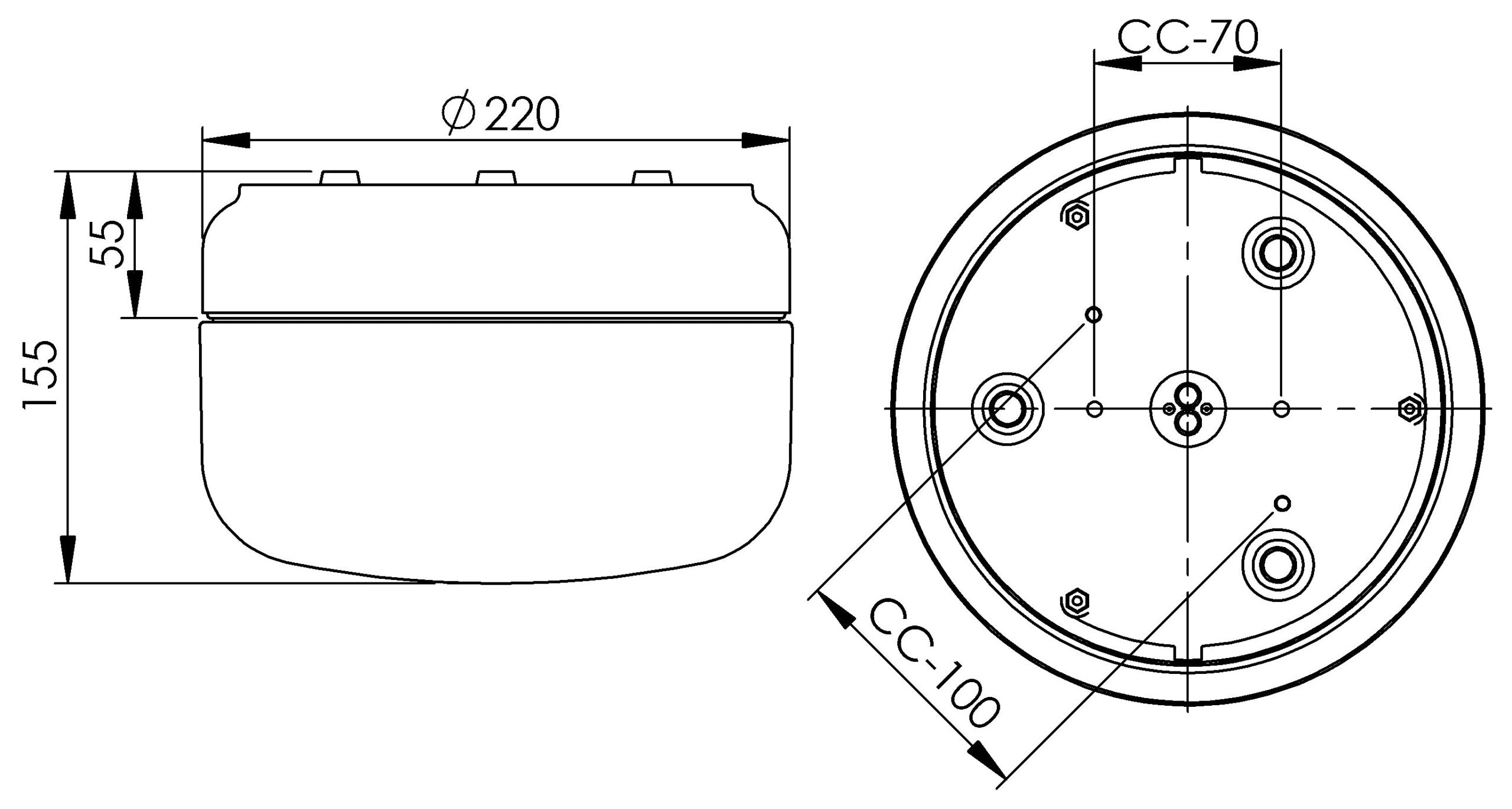 Ohm 220/155 E27 IP44 | Ifö Electric