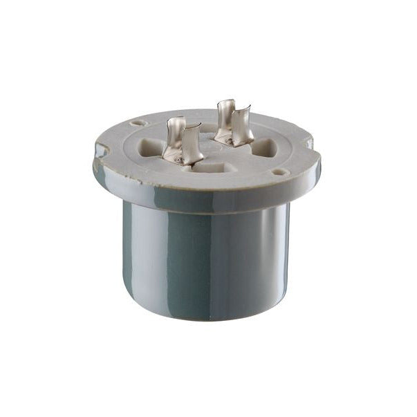 Ersatzteil Lampenfassung E27 glasiert mit Klemmhülsen für Polschrauben | Ifö Electric Grau