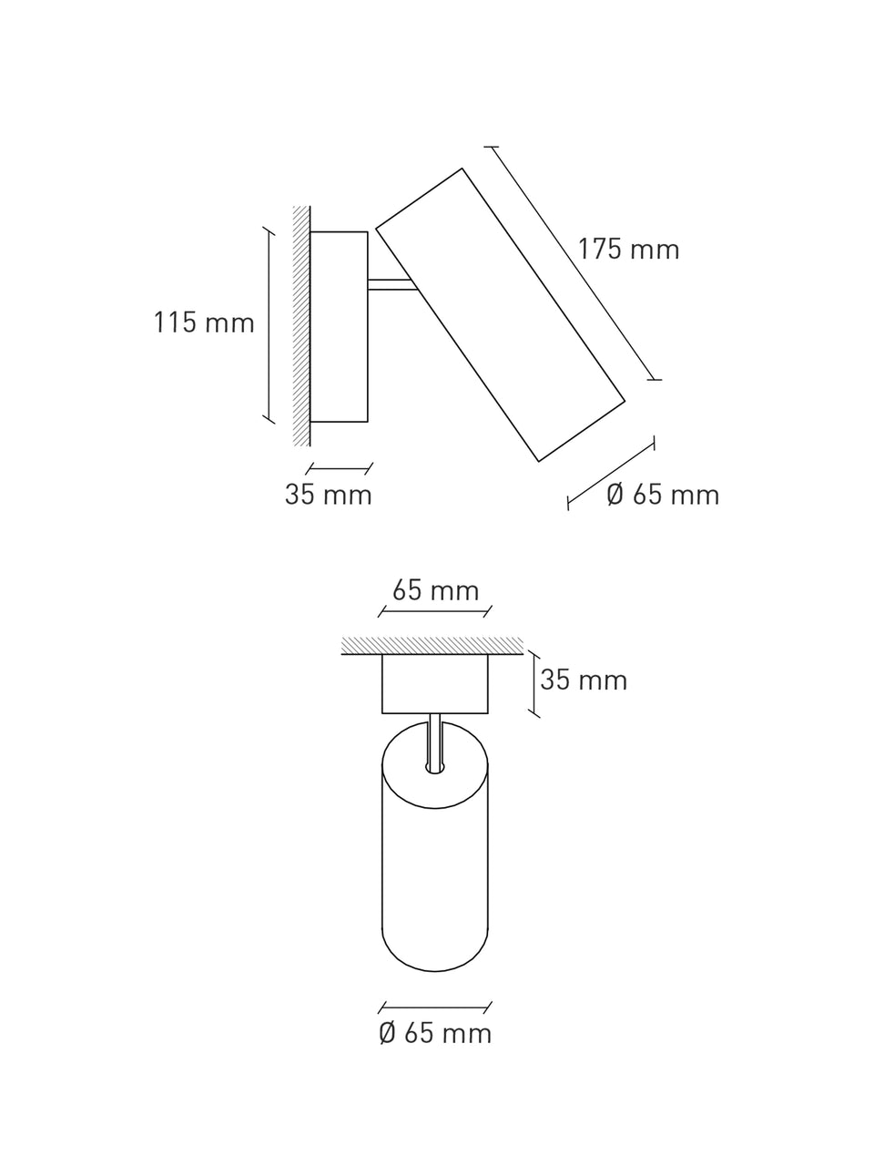 Théo | Spot de plafond encastré en béton