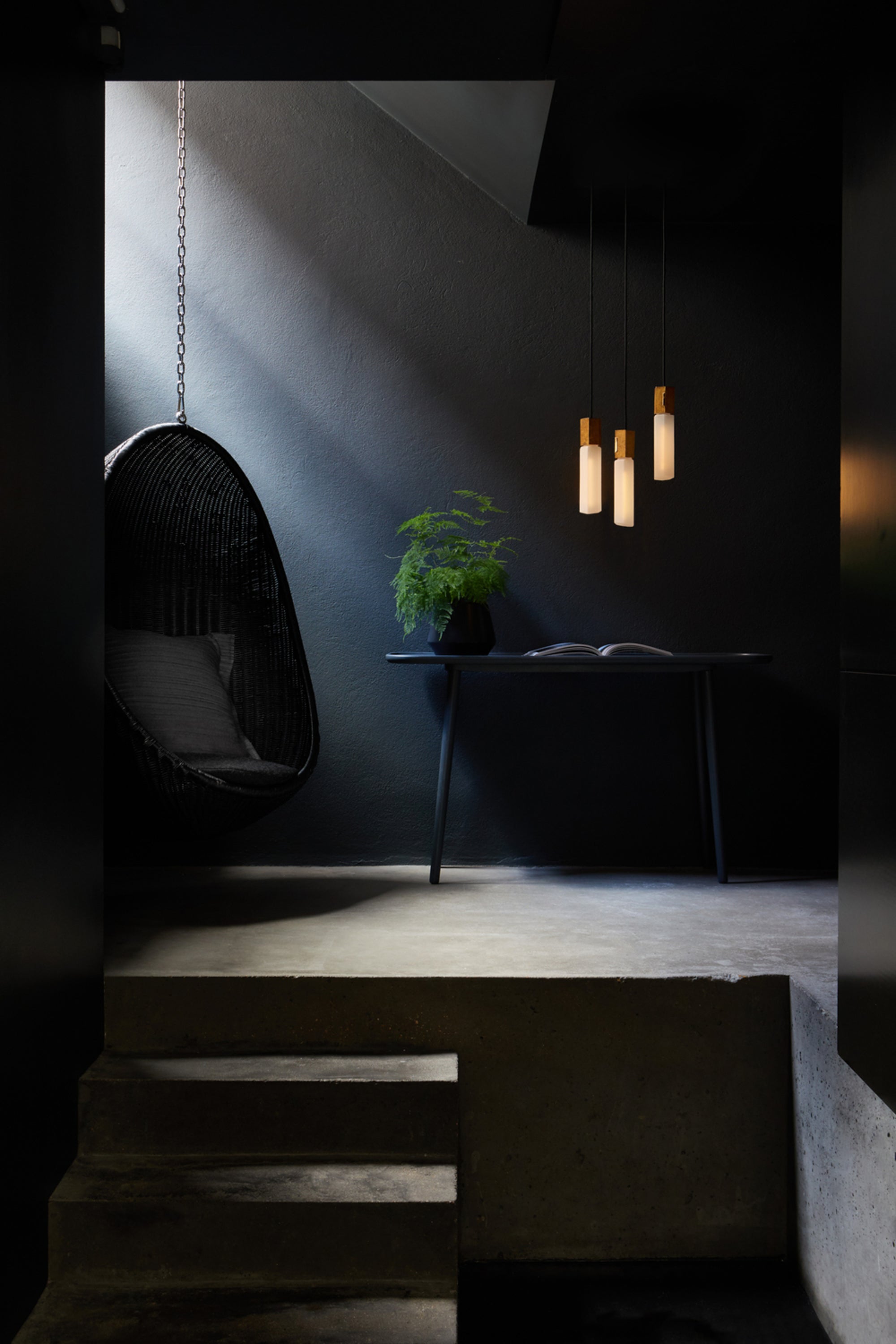 Basalt Pendelleuchte Messing | Tala