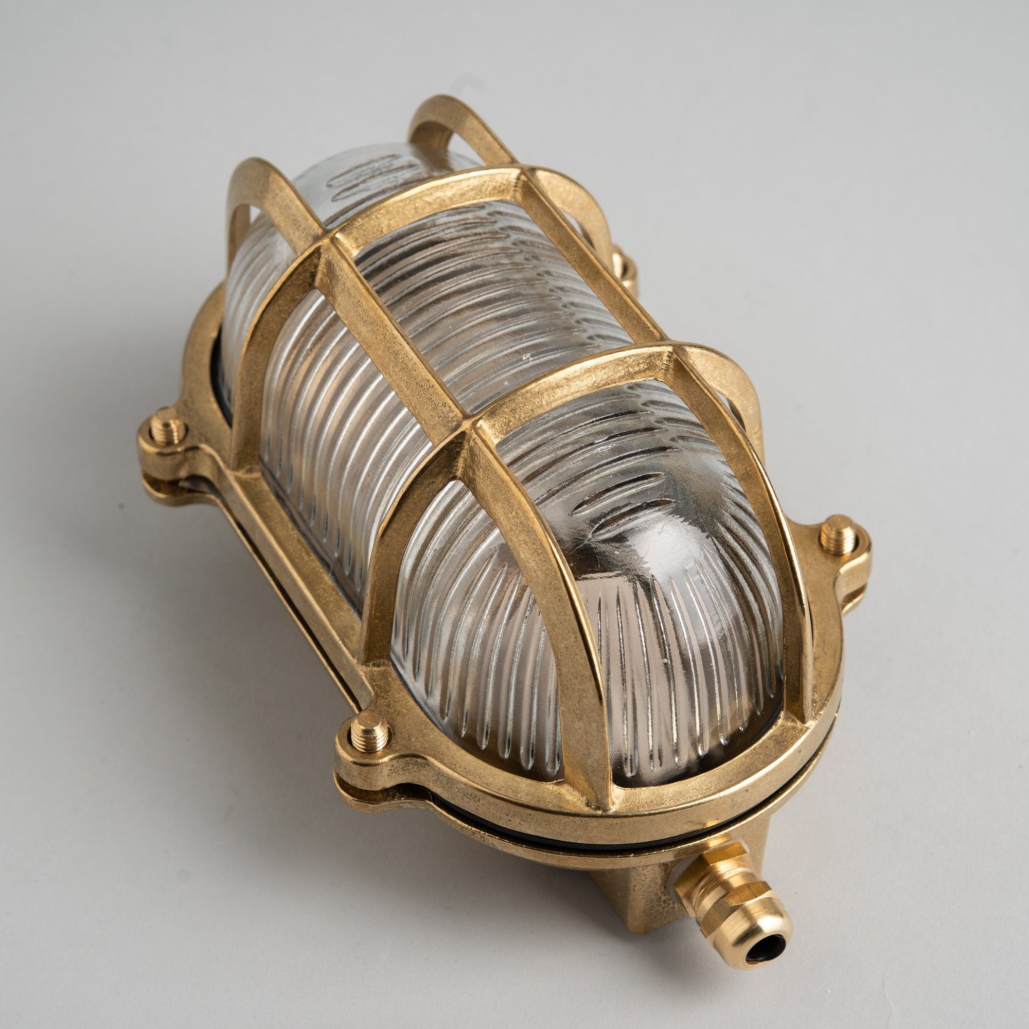 Lampe de sous-sol et d'extérieur Bulkhead laiton moyen E27