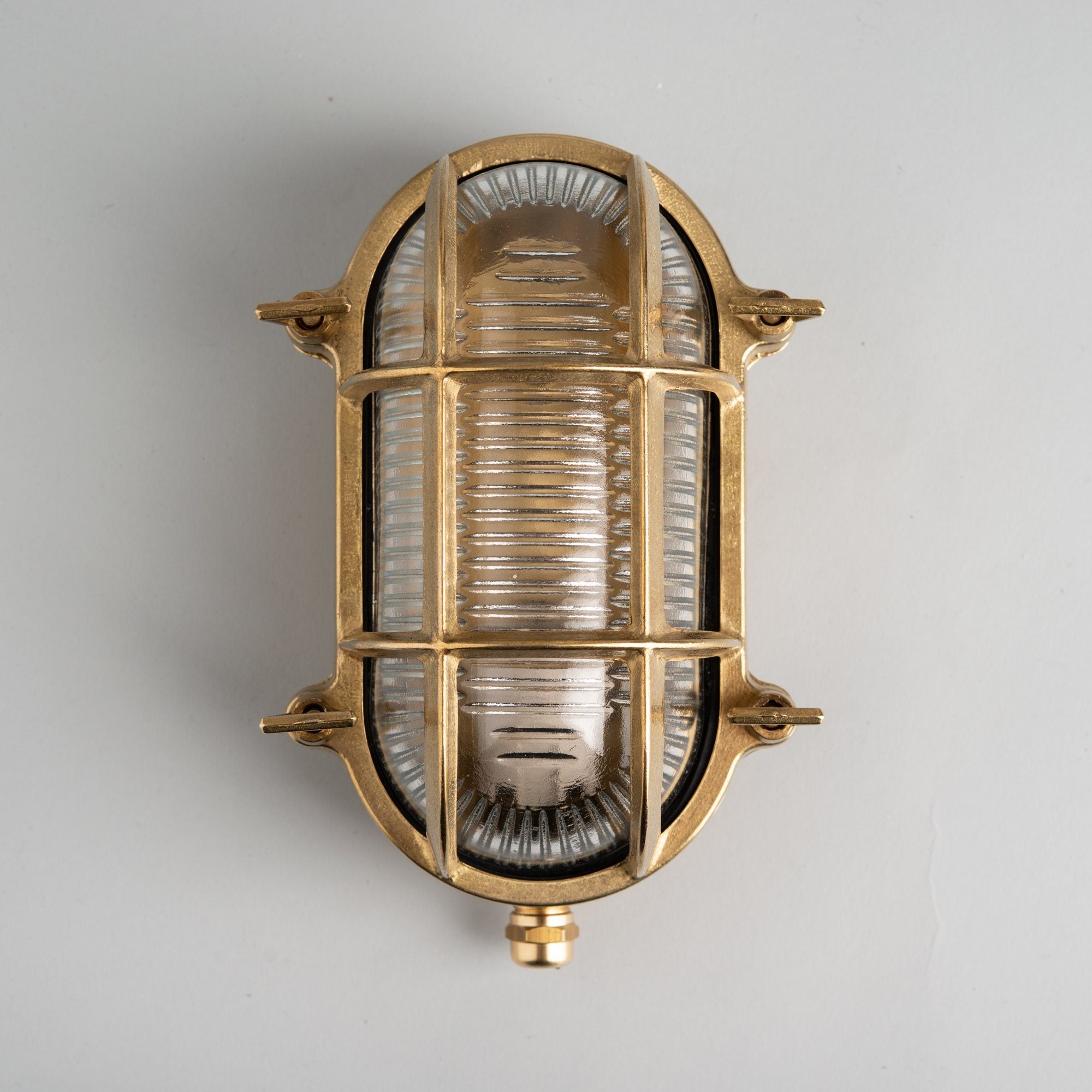 Lampe de sous-sol et d'extérieur Bulkhead laiton moyen E27
