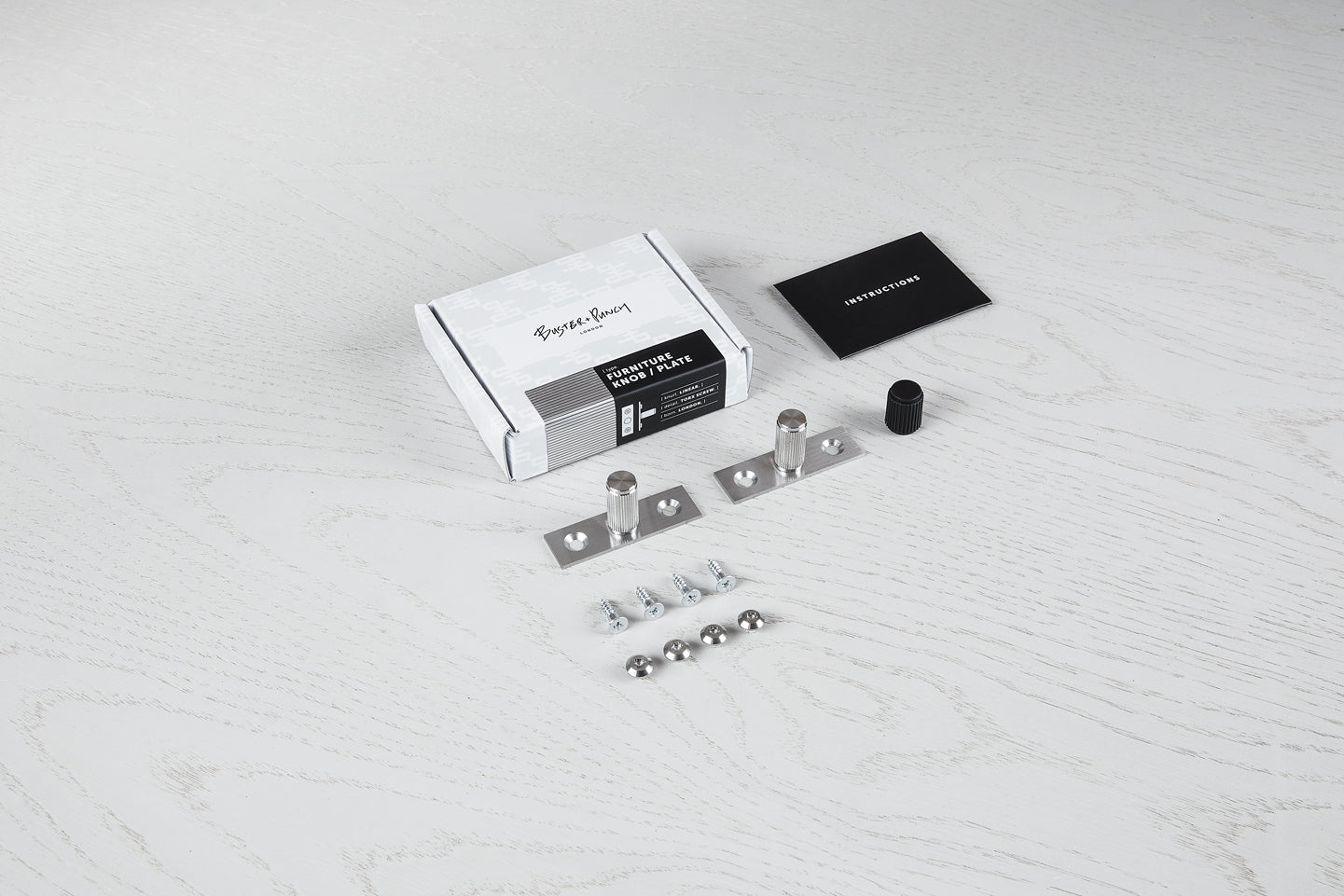 Lieferkit Türknopf Linear mit kurzer Platte 2er-Set
