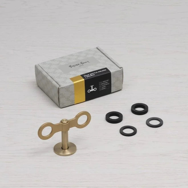 Seifenflaschenhalter «Cast» doppelt | Buster & Punch Brass
