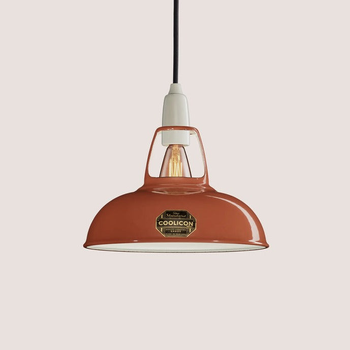 Retro Emaille-Lampenschirm Coolicon Terracotta