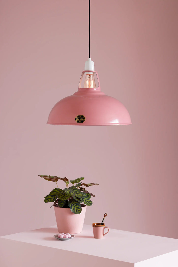 Lampenschirm Emaille Pink