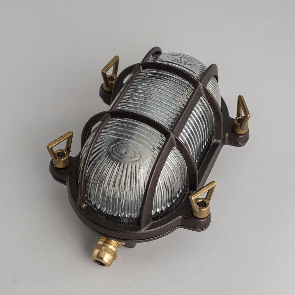 Cellar and outdoor light Bulkhead brass small E27