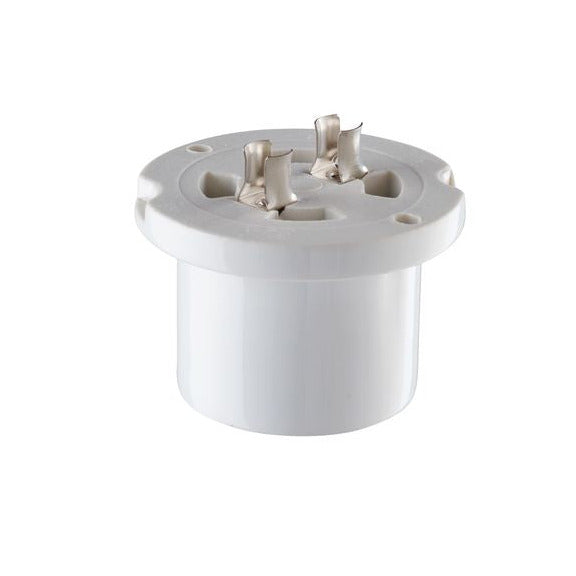 Ersatzteil Lampenfassung E27 glasiert mit Klemmhülse Sauna (52721, 52726, 52731, 52736) | Ifö Electric weiss