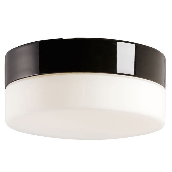 Opus 200/100 Led DALI Porzellan Wand-/Deckenleuchte 3000K schwarz matt opal Ø 185.5mm | Ifö Electric