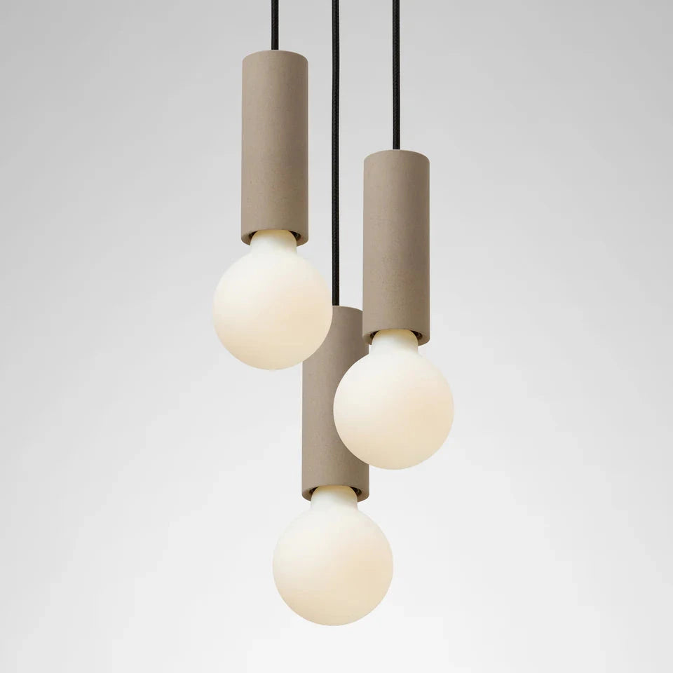 Ila Trio | Pendelleuchten Beton E27