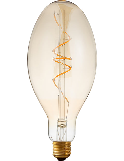 XL LED Filament light bulb | Granddad Ellypse amber E27