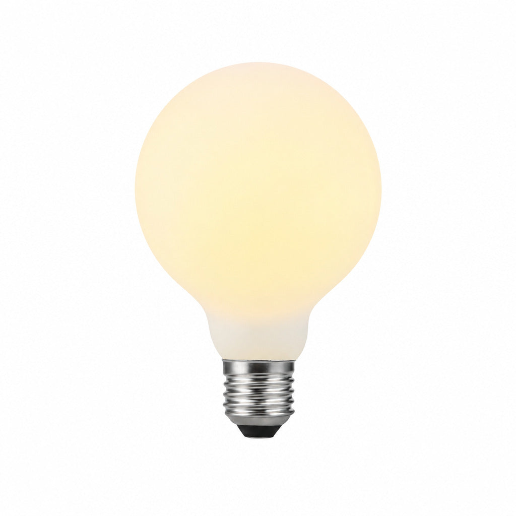 Led Filament Glühbirne | Big matt white frosted Globe Keramikoptik E27
