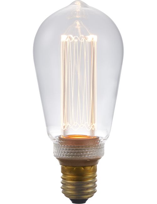 Retro Led Lightbulb | Squirrel cage teardrop E27