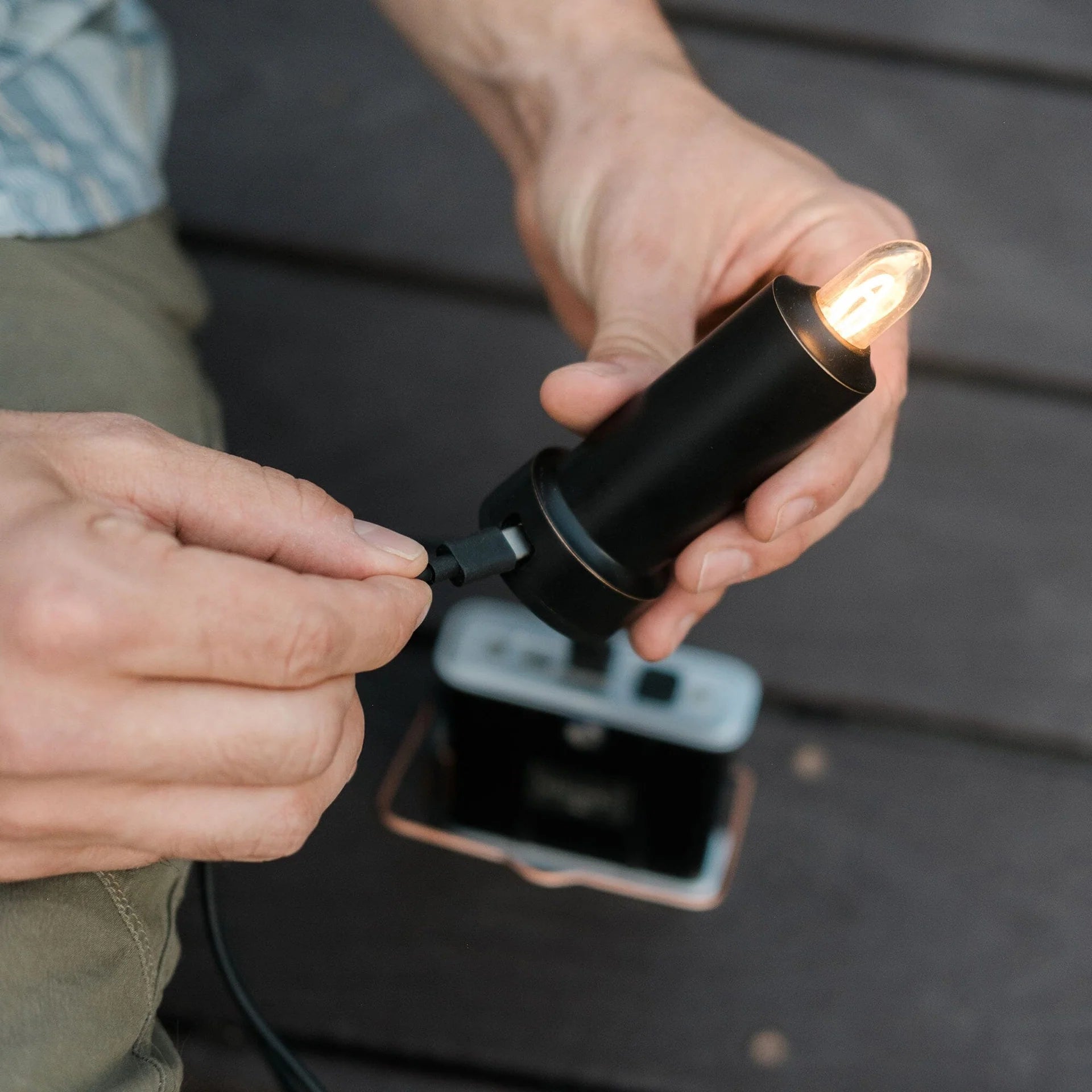 Anschluss Flameless Candle LED Akku