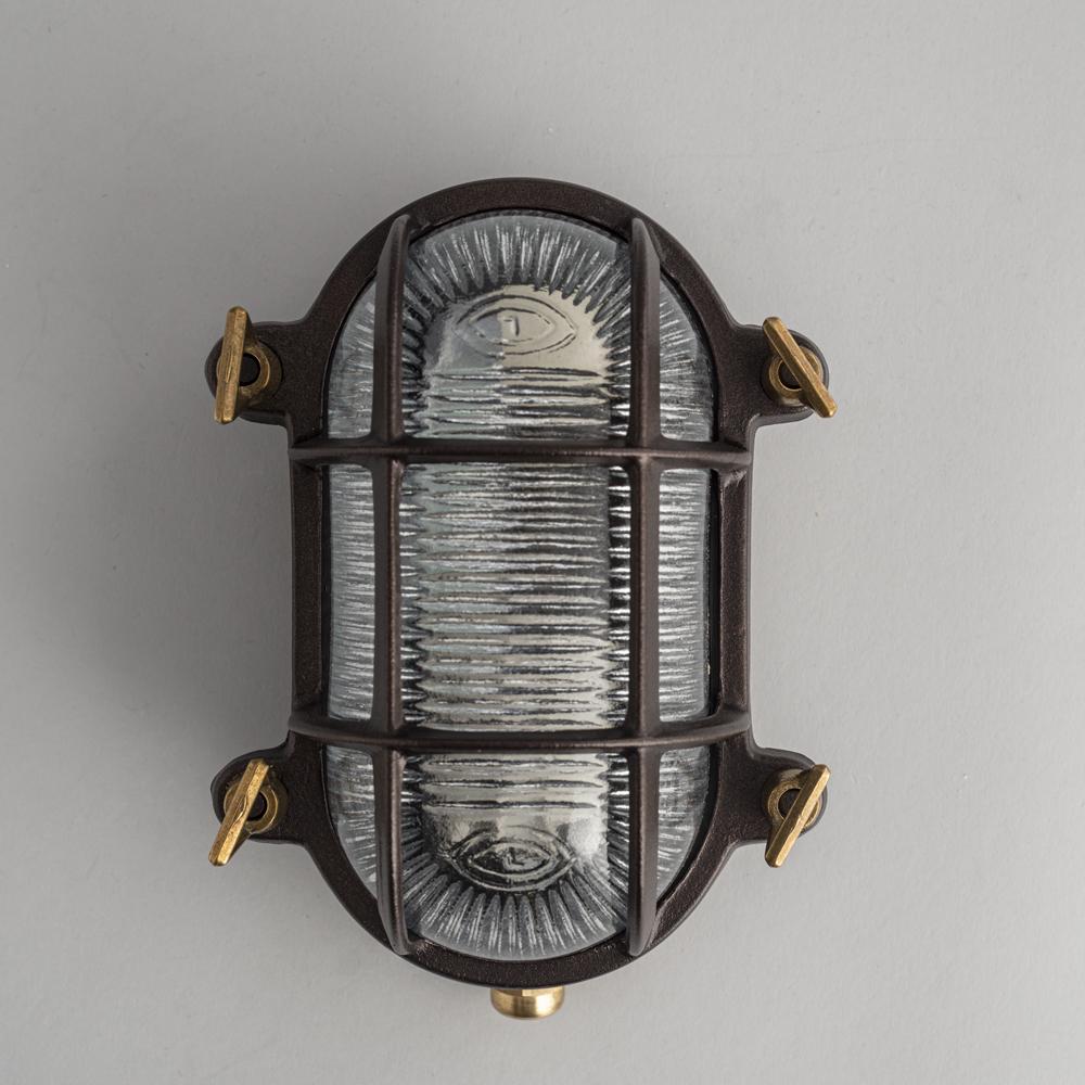 Cellar and outdoor light Bulkhead brass small E27