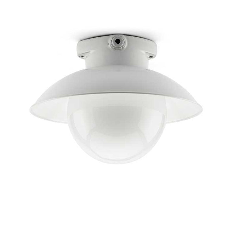 Lampenschirm Leuchtenbaukasten M Stahlblech rundgebogen weiss